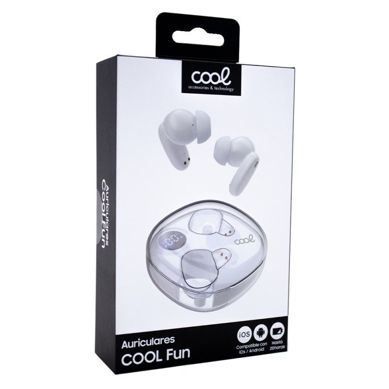 Auriculares Stereo Bluetooth Dual Earbuds COOL Fun Blanco
