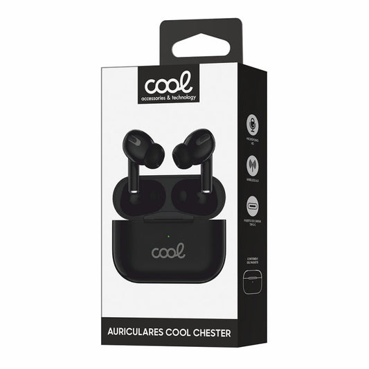 Auriculares Stereo Bluetooth Earbuds COOL Chester Negro