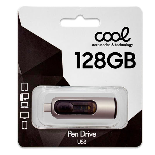 Pen Drive x USB 128 GB 3.0 COOL Tipo-C / USB (2 en 1)