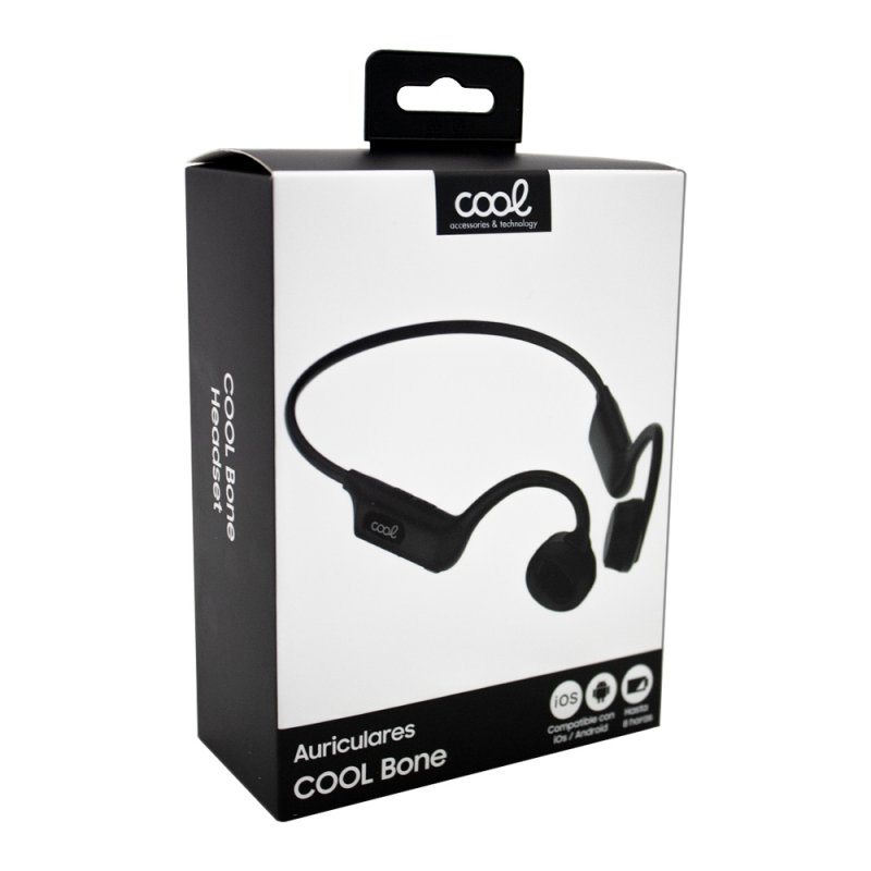 Auriculares Stereo Bluetooth COOL Bone (Conducción Osea) Negro