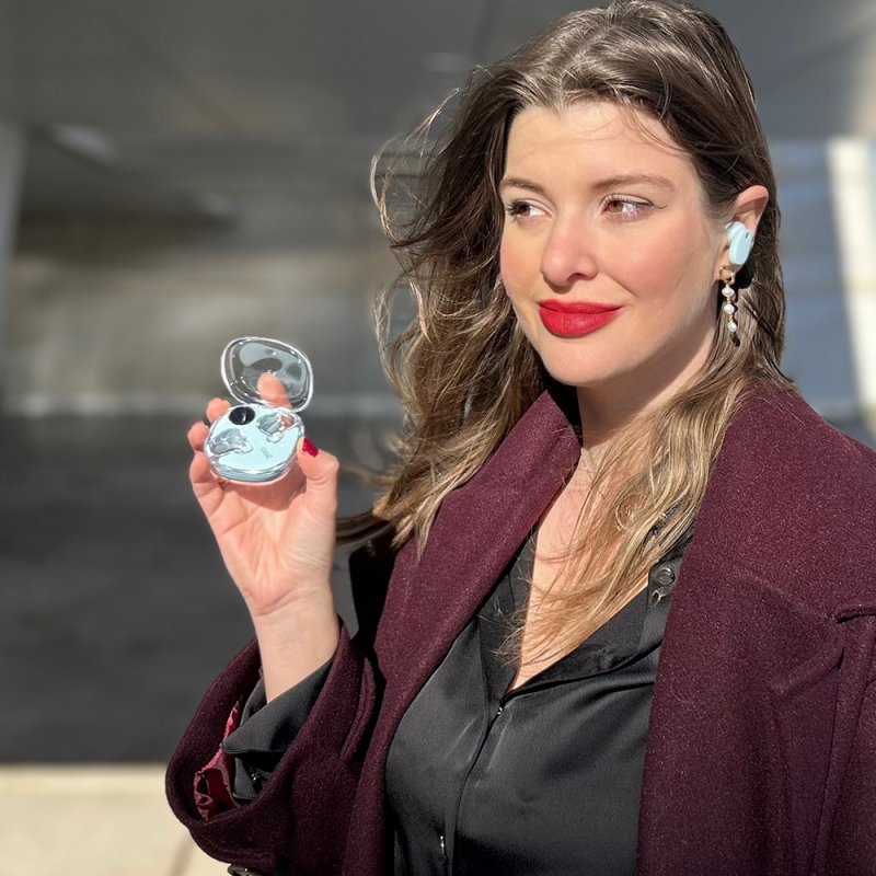 Auriculares Stereo Bluetooth Dual Earbuds COOL Fun Celeste