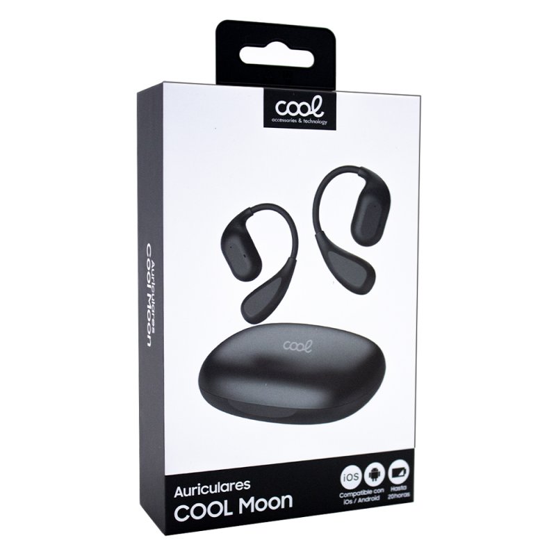 Auriculares Stereo Bluetooth Earbuds COOL Moon (Oído Libre) Negro