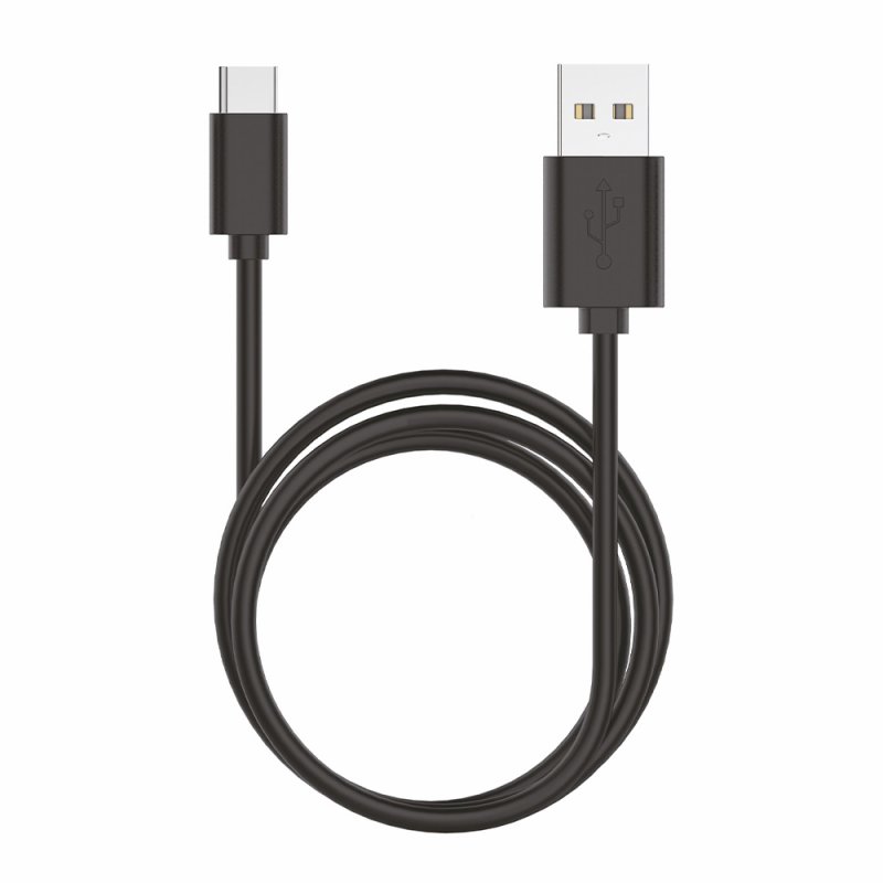 Cable USB Compatible COOL Universal TIPO-C (1.2 metros) Negro 2.4 Amp