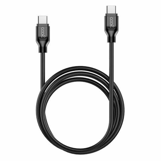 Cable USB Compatible COOL Universal TIPO-C a TIPO-C (1 metro) Negro 3 Amp