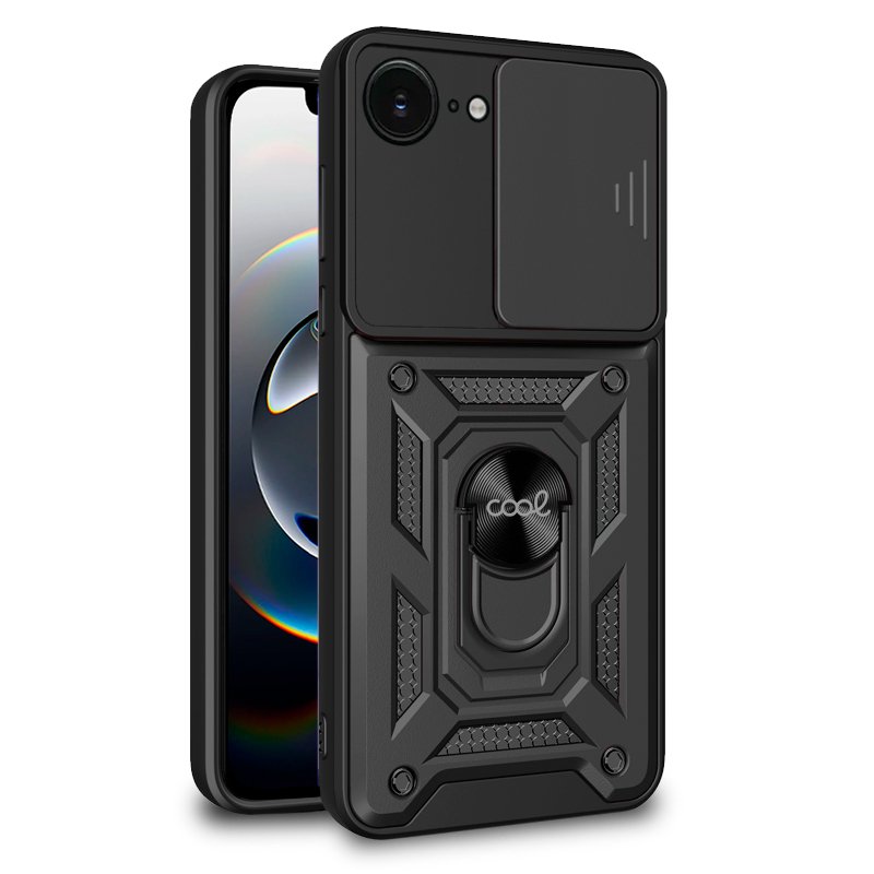 Carcasa COOL para iPhone 16e Hard Ring Negro