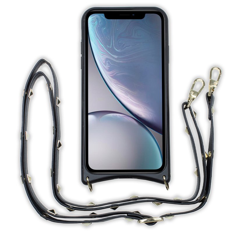 Carcasa COOL para iPhone XR Correa Pop-Rock Negro