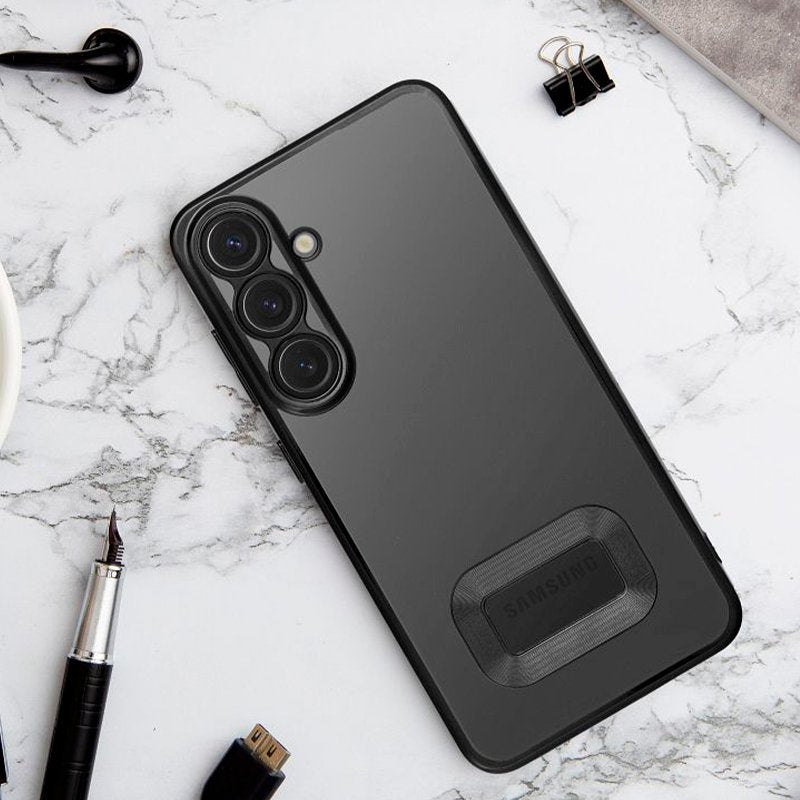 Carcasa COOL para Samsung A566 Galaxy A56 5G Borde Metalizado (Negro)