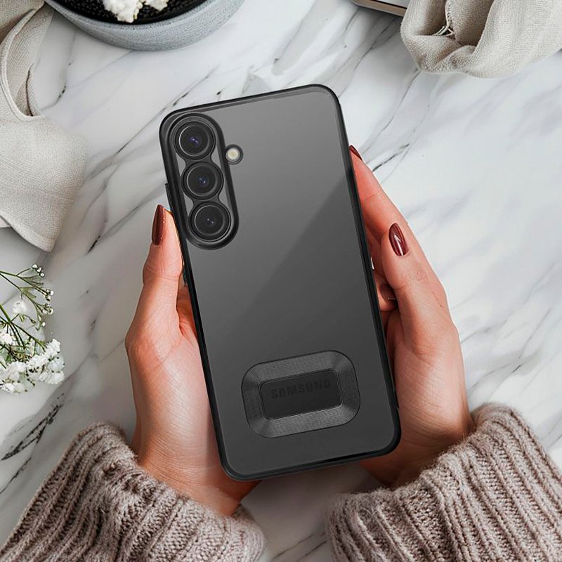 Carcasa COOL para Samsung A566 Galaxy A56 5G Borde Metalizado (Negro)