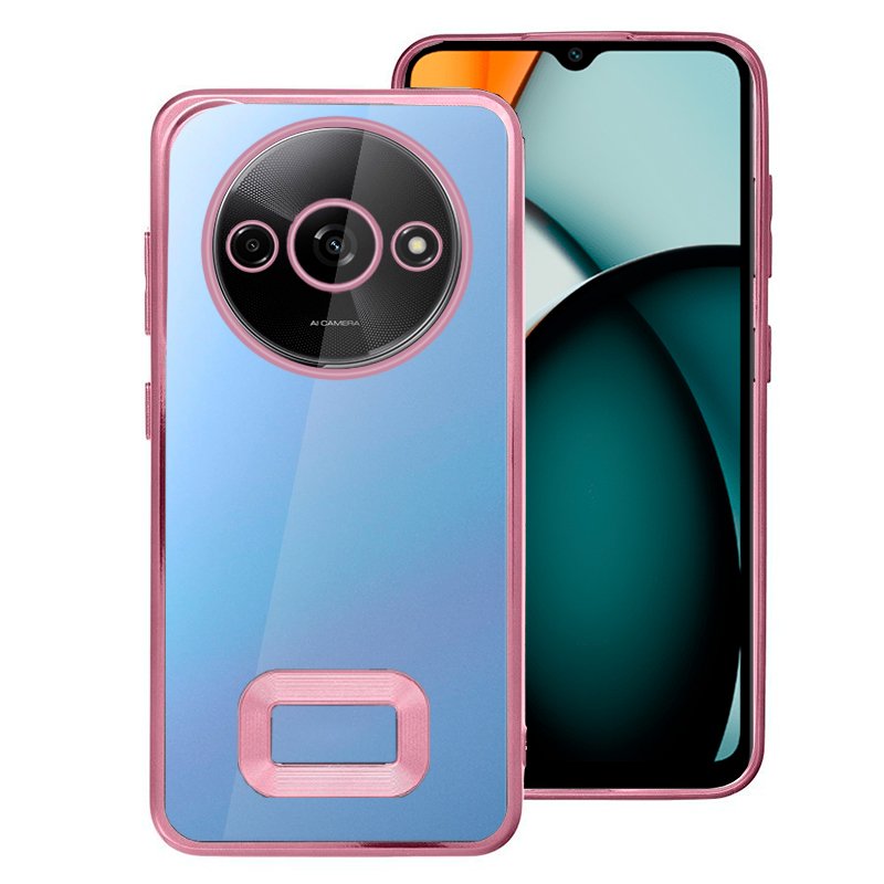 Carcasa COOL para Xiaomi Redmi A3 Borde Metalizado (Rosa)
