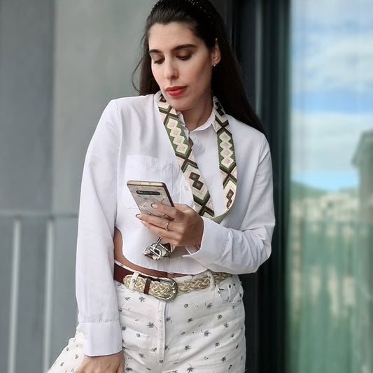 Correa Colgante COOL Universal con Tarjeta para Smartphone Verde