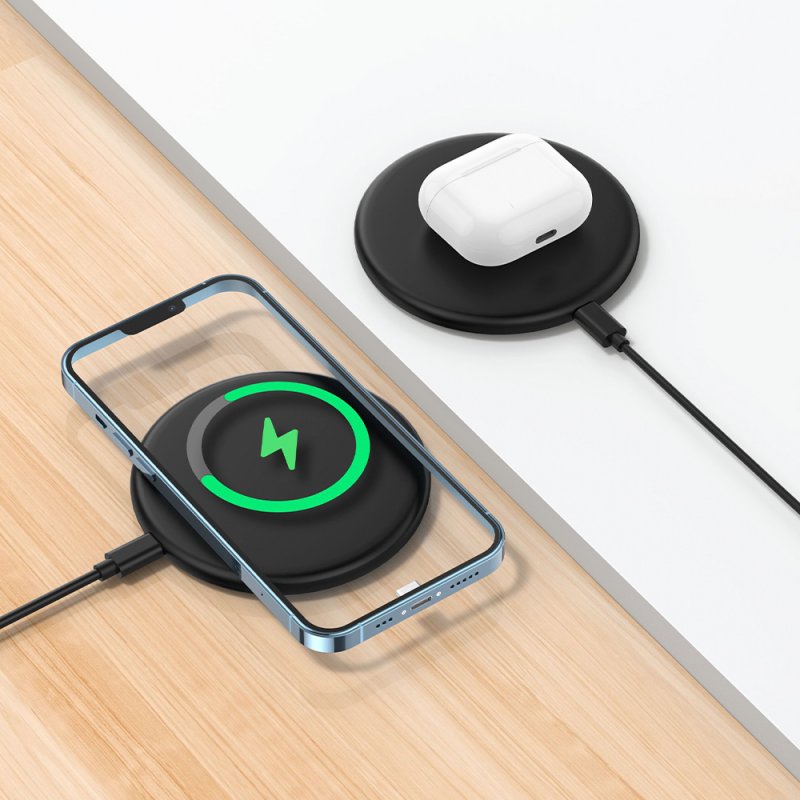 Dock Base Cargador Smartphones Inalámbrico Qi Universal COOL Negro