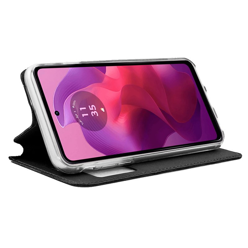 Funda COOL Flip Cover para Motorola Moto G04 / G24 Liso Negro
