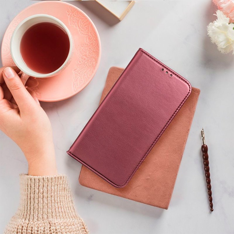 Funda COOL Flip Cover para Motorola Moto G75 5G Liso Burgundy