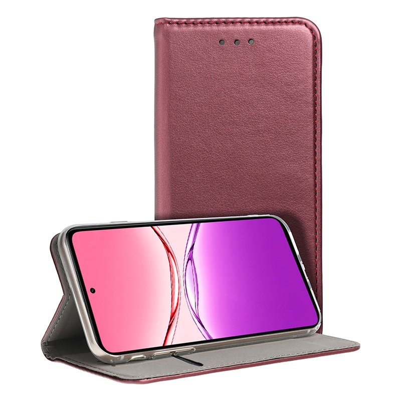 Funda COOL Flip Cover para Oppo A5 4G / A5 5G / A5m Liso Burgundy