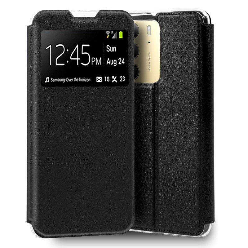 Funda COOL Flip Cover para Realme C75 / 14x 5G Liso Negro