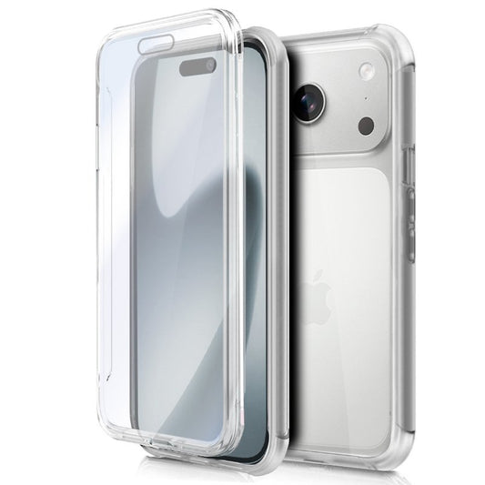 Funda COOL Silicona 3D para iPhone 17 Pro (Transparente Frontal + Trasera)