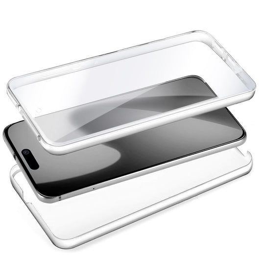 Funda COOL Silicona 3D para iPhone 17 (Transparente Frontal + Trasera)