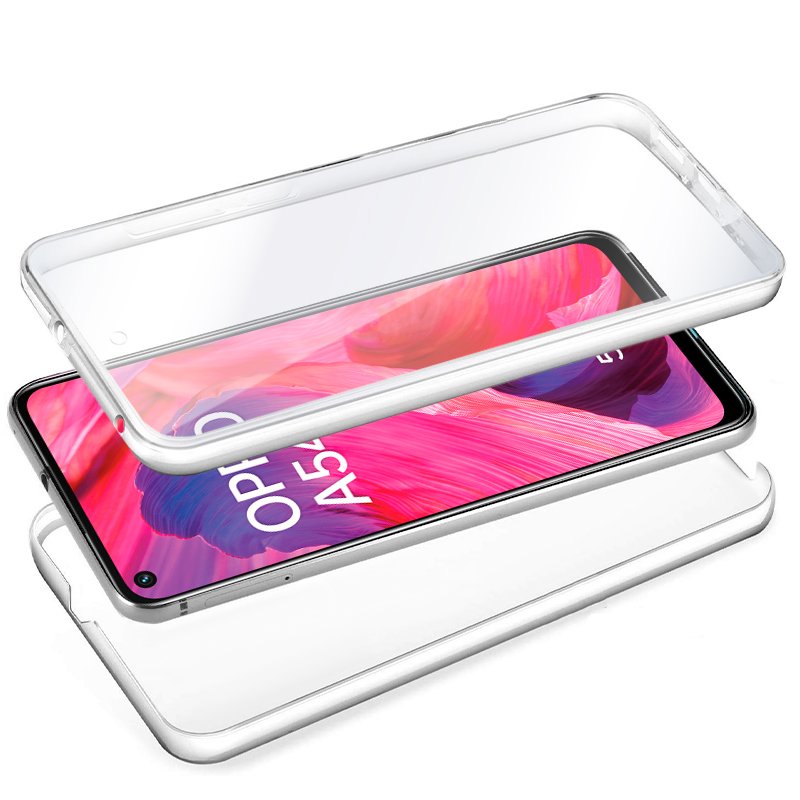 Funda COOL Silicona 3D para Oppo A54 5G / A74 5G (Transparente Frontal + Trasera)