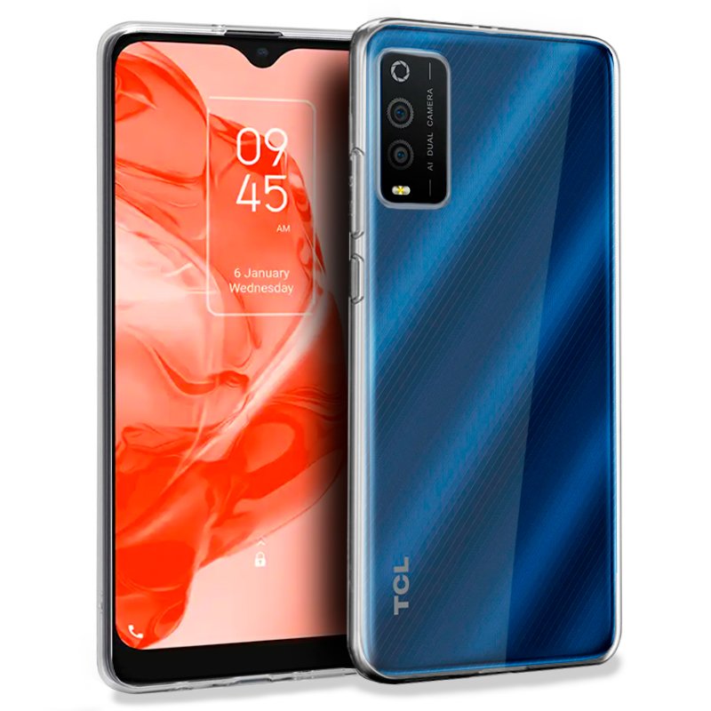 Funda COOL Silicona para TCL 205 (Transparente)