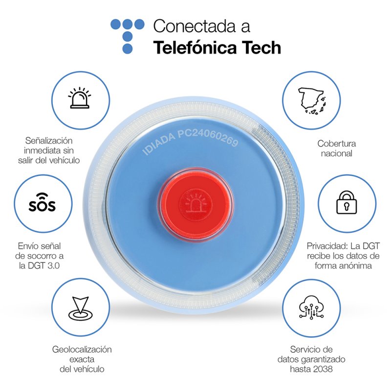 Luz Baliza Conectada (Homologada DGT) COOL Safetytech