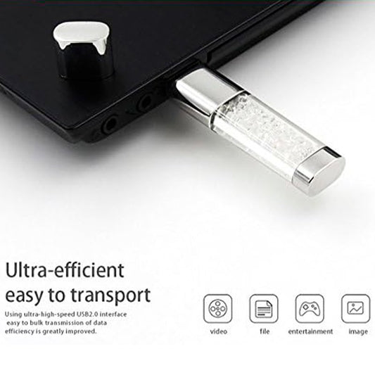 Pen Drive USB x64 GB 3.0 COOL Crystal Blanco