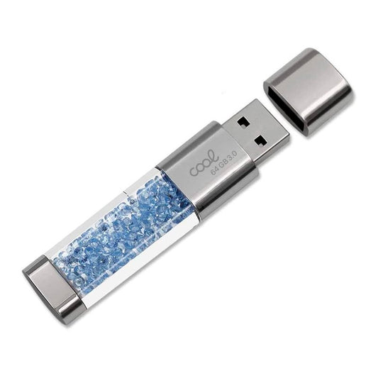 Pen Drive USB x64 GB 3.0 COOL Crystal Celeste