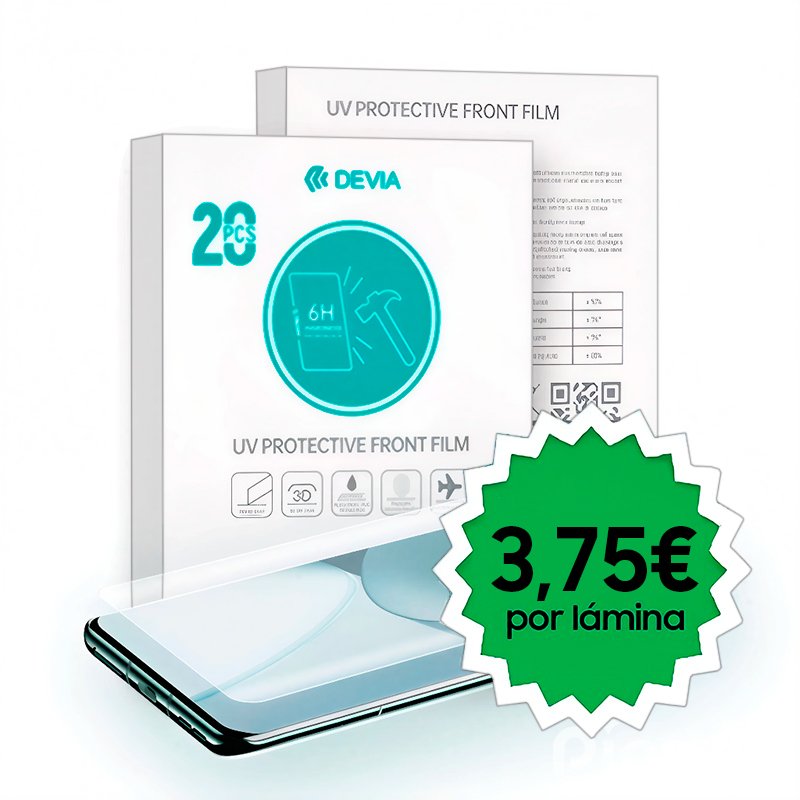 Protector Hidrogel Devia UV 6H (Pack 20 Unidades)