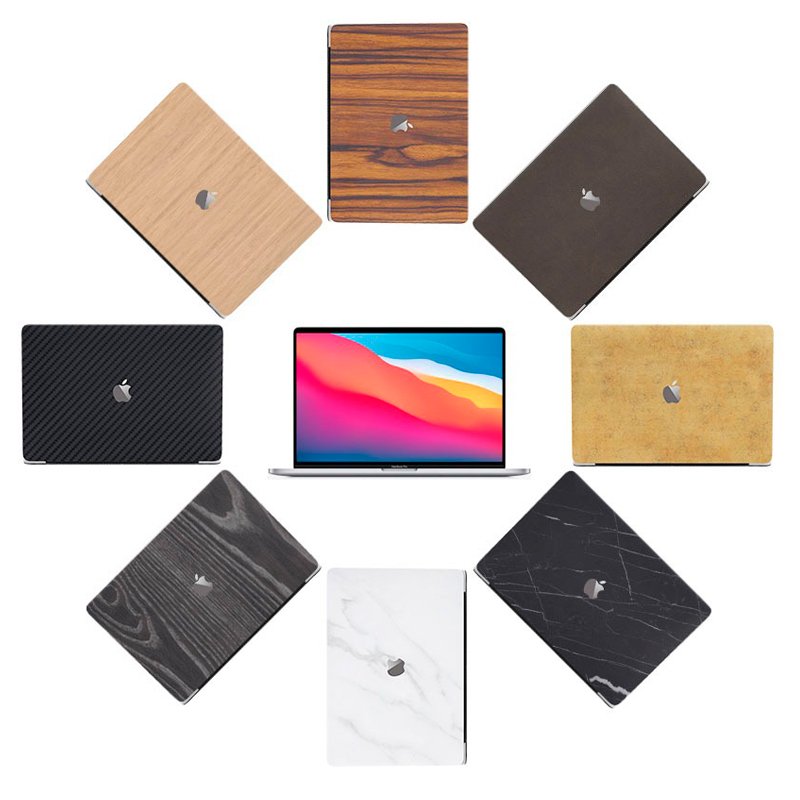 Protector Vinilo Trasero Colorful Devia Portátil 15 pulg Mármol Negro