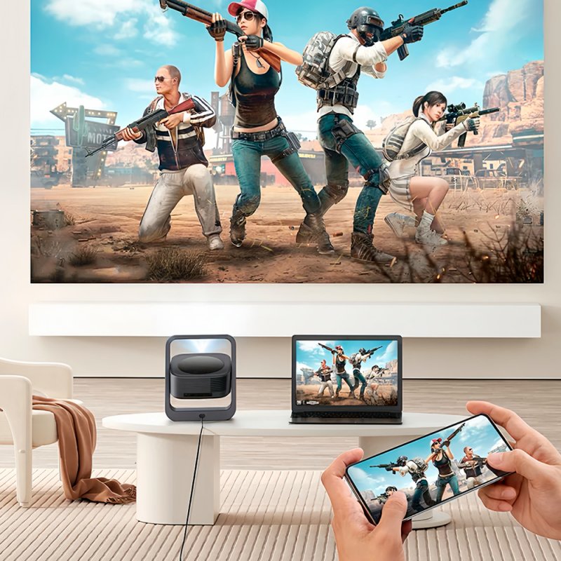 Proyector Compacto 3500 Lúmenes COOL Onix Altavoz Integrado + HDMI / USB + Wifi Mirror (Gris)