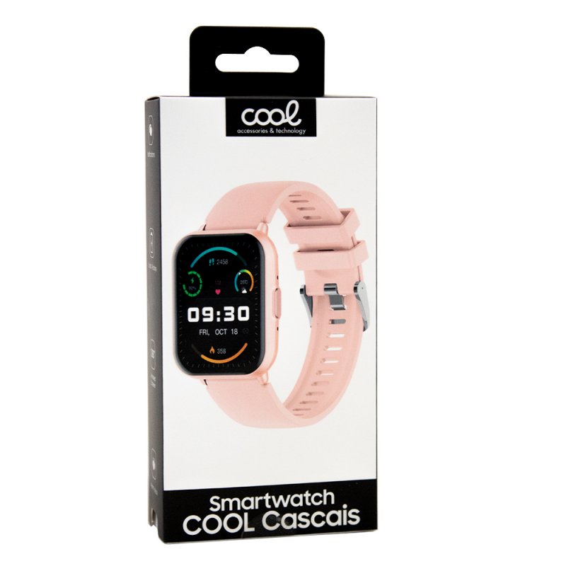 Smartwatch COOL Cascais Silicona Rosa (Llamadas, Salud, Deporte)