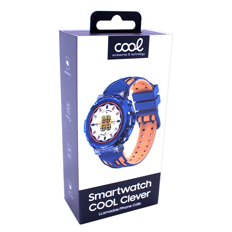 Smartwatch COOL Clever Silicona Azul (Llamadas, Salud, Deporte)