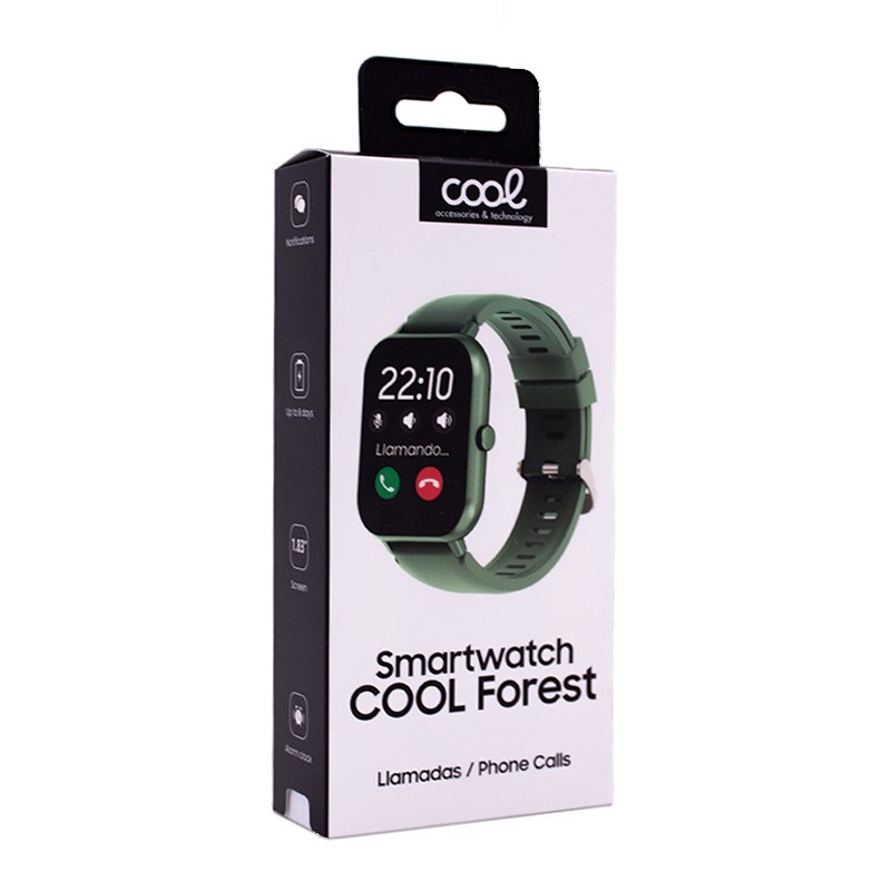 Smartwatch COOL Forest Silicona Verde (Llamadas, Salud, Deporte)