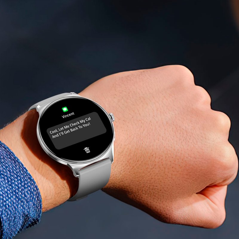 Smartwatch COOL Ultrathin + 2 Correas (Amoled, Llamadas, Ultrafino) Negro