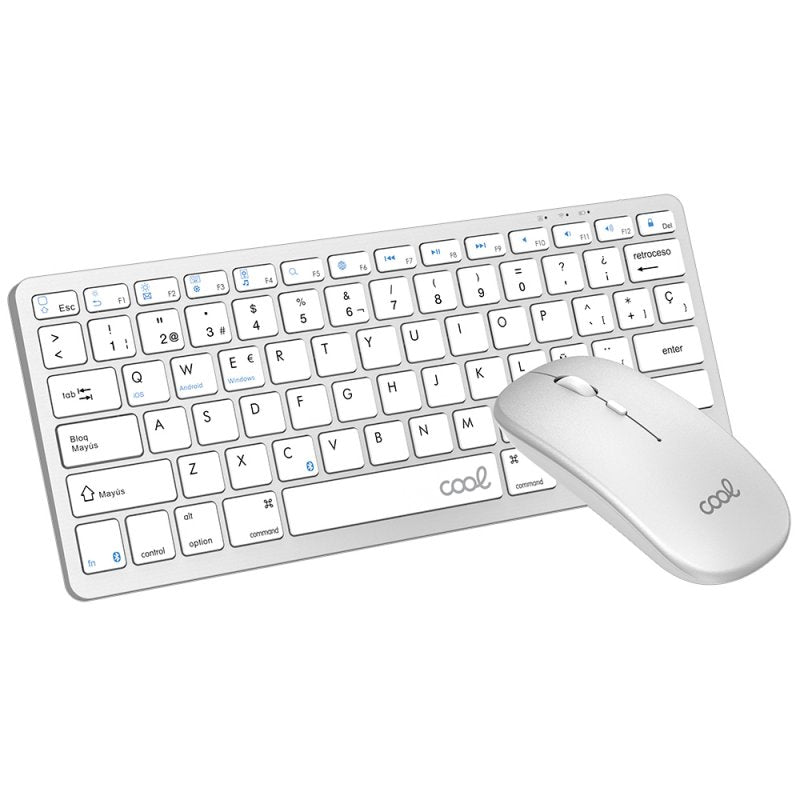 Teclado y Ratón Bluetooth PC / Tablet COOL Mobility Blanco (Español)