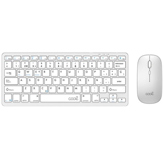 Teclado y Ratón Bluetooth PC / Tablet COOL Mobility Blanco (Español)